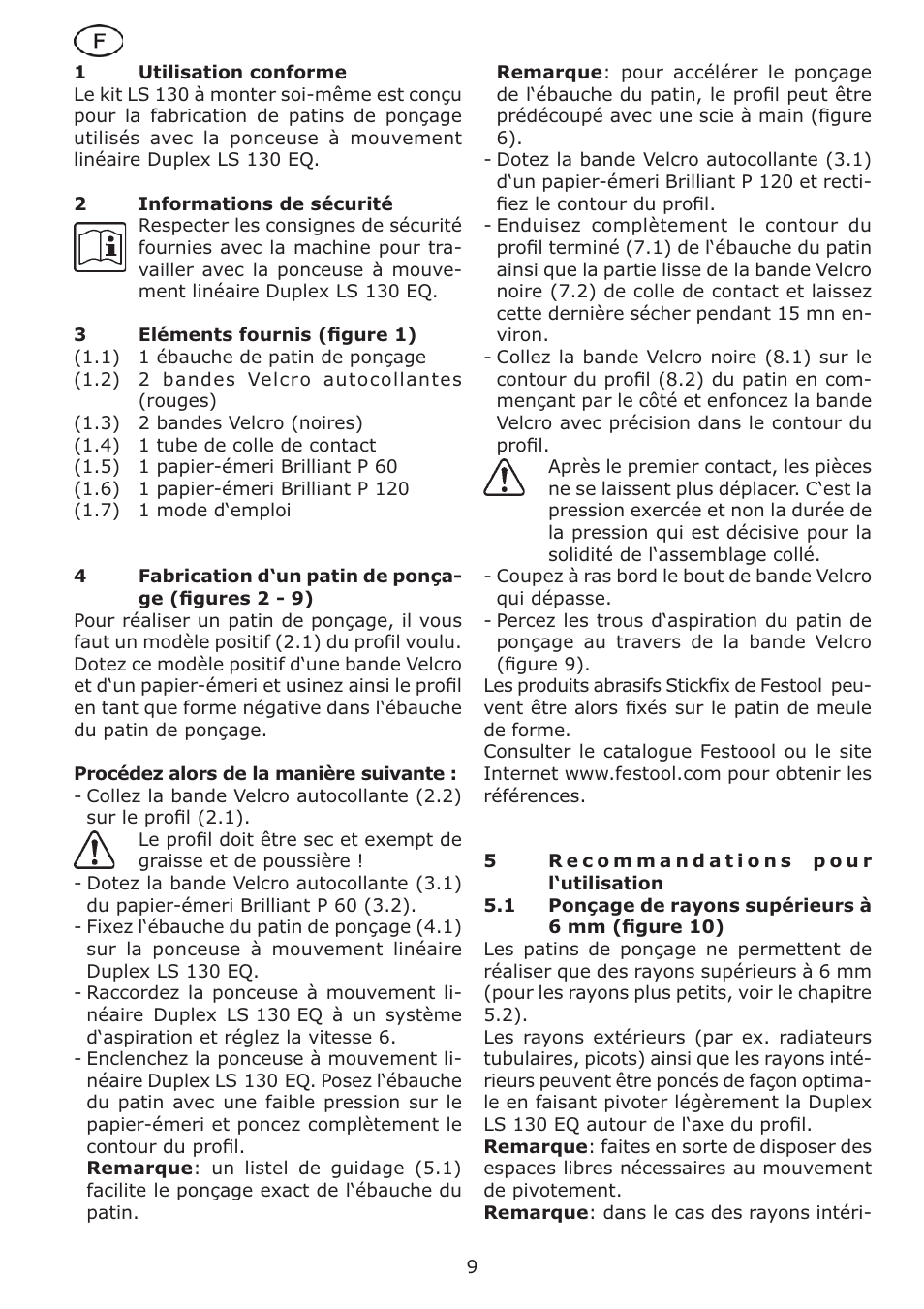 Festool LS 130 Kit User Manual | Page 9 / 42