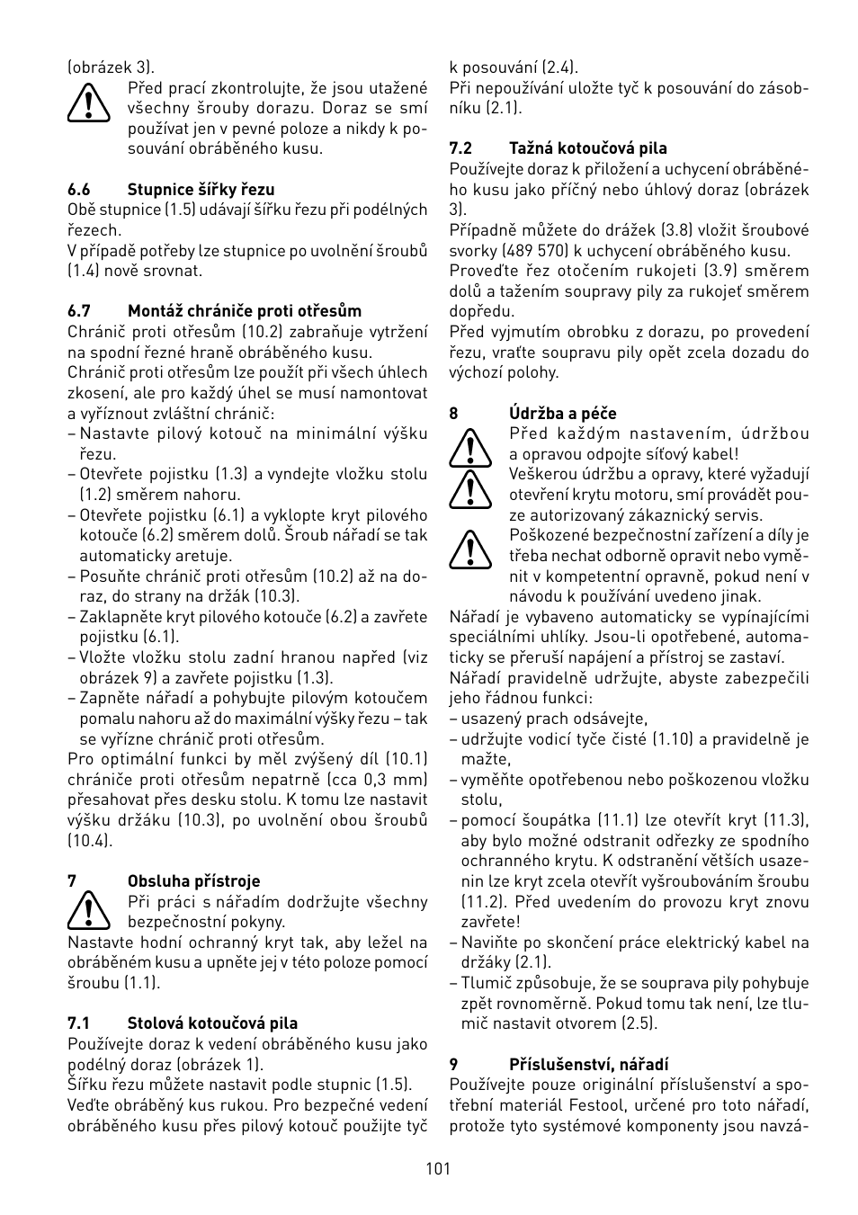 Festool CS 50 EB PRECISIO User Manual | Page 101 / 110