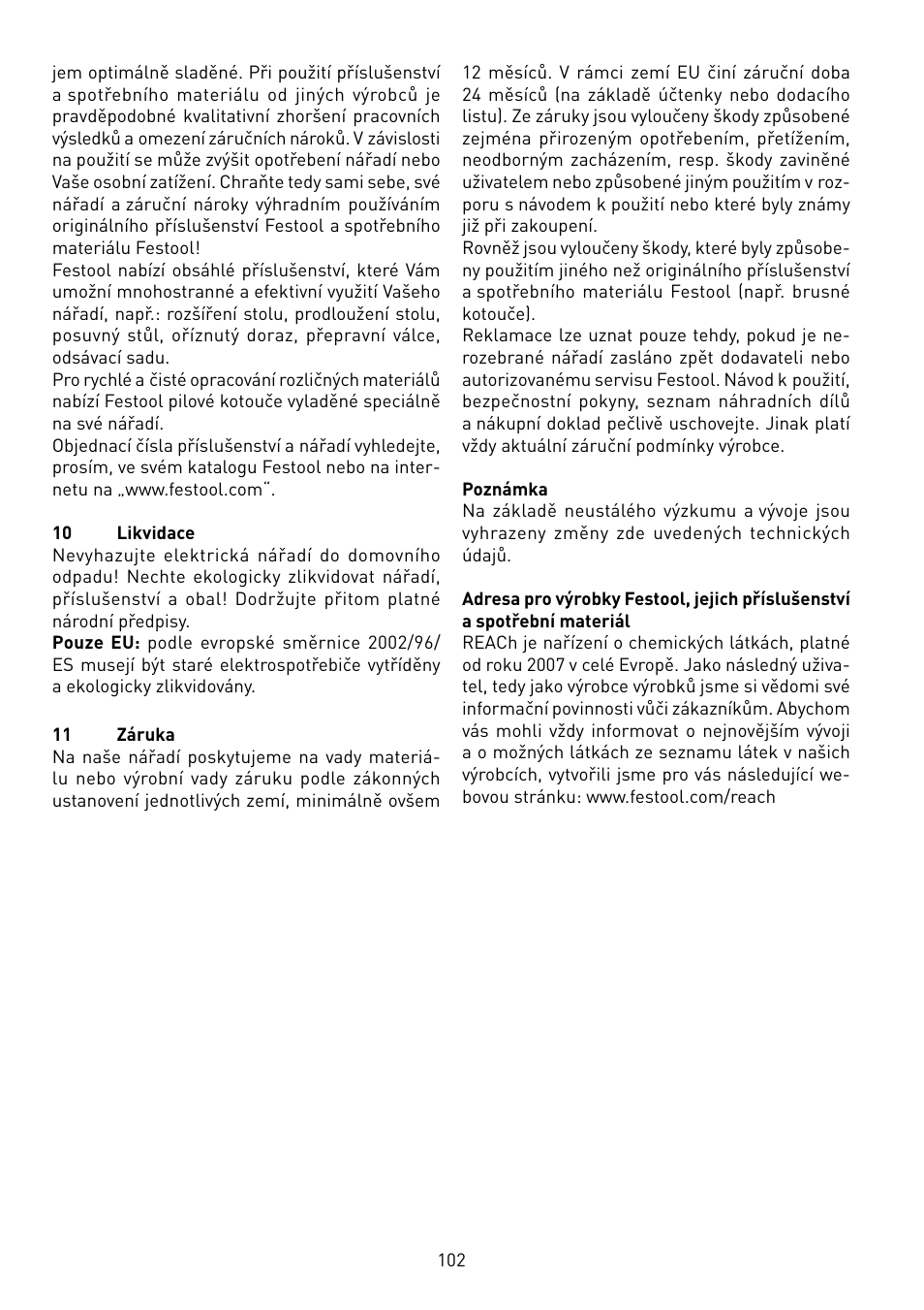 Festool CS 50 EB PRECISIO User Manual | Page 102 / 110
