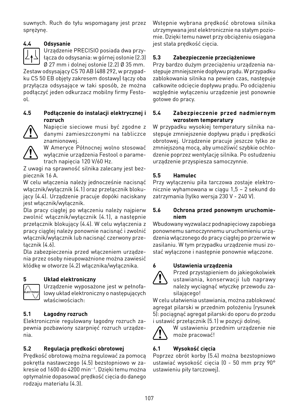 Festool CS 50 EB PRECISIO User Manual | Page 107 / 110