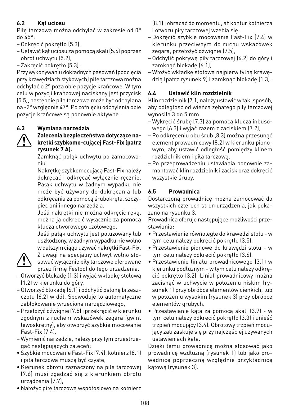 Festool CS 50 EB PRECISIO User Manual | Page 108 / 110