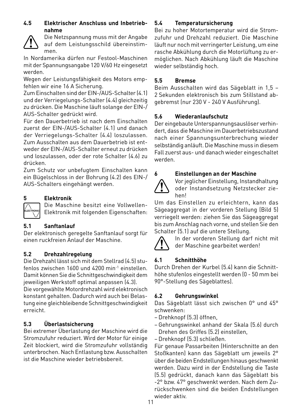 Festool CS 50 EB PRECISIO User Manual | Page 11 / 110