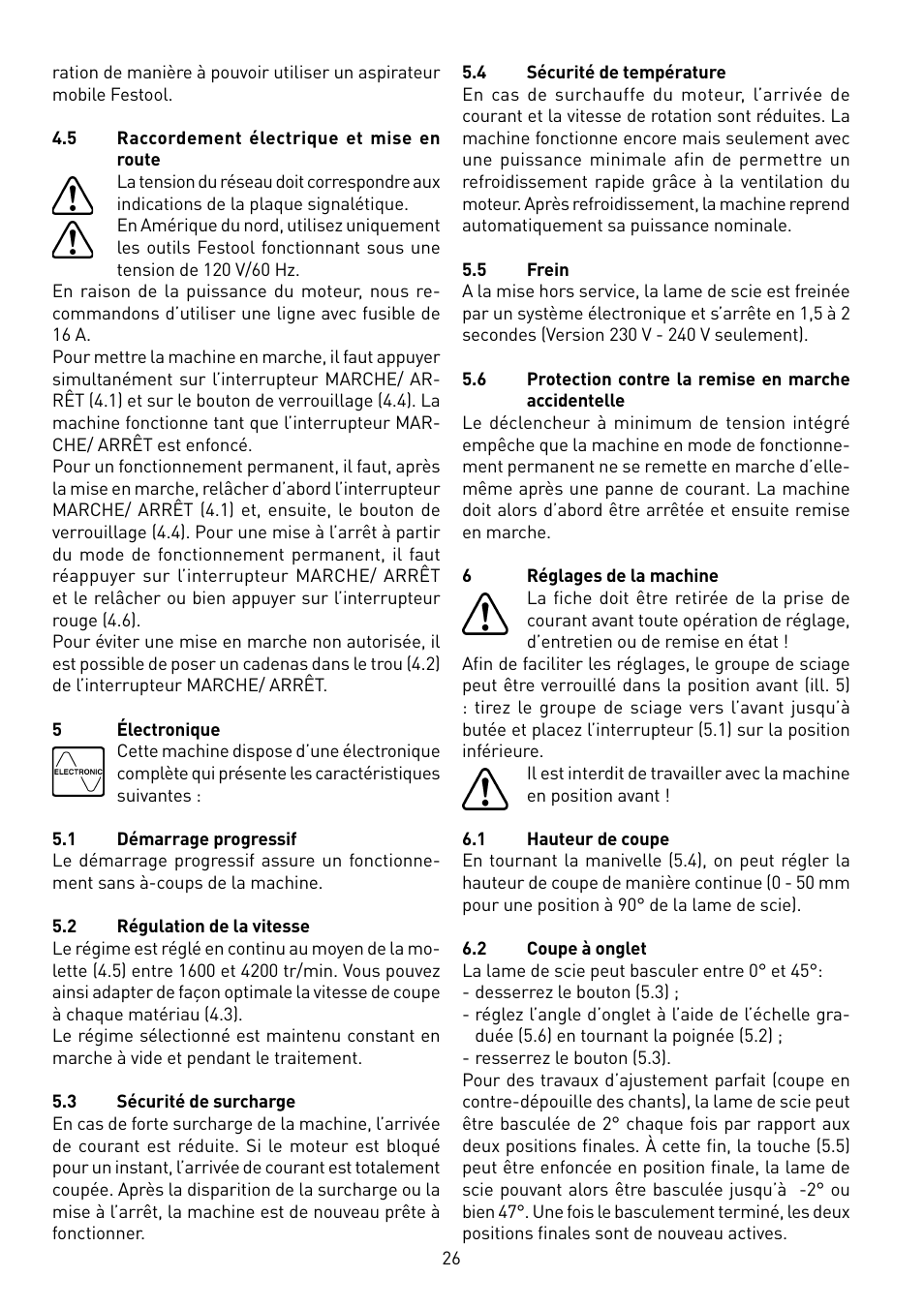Festool CS 50 EB PRECISIO User Manual | Page 26 / 110