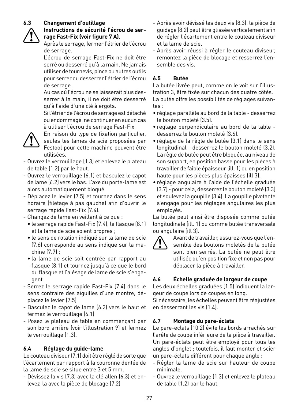 Festool CS 50 EB PRECISIO User Manual | Page 27 / 110