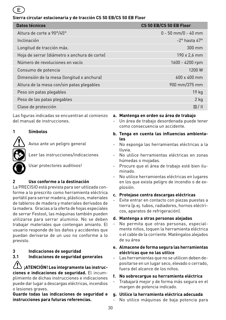 Festool CS 50 EB PRECISIO User Manual | Page 30 / 110