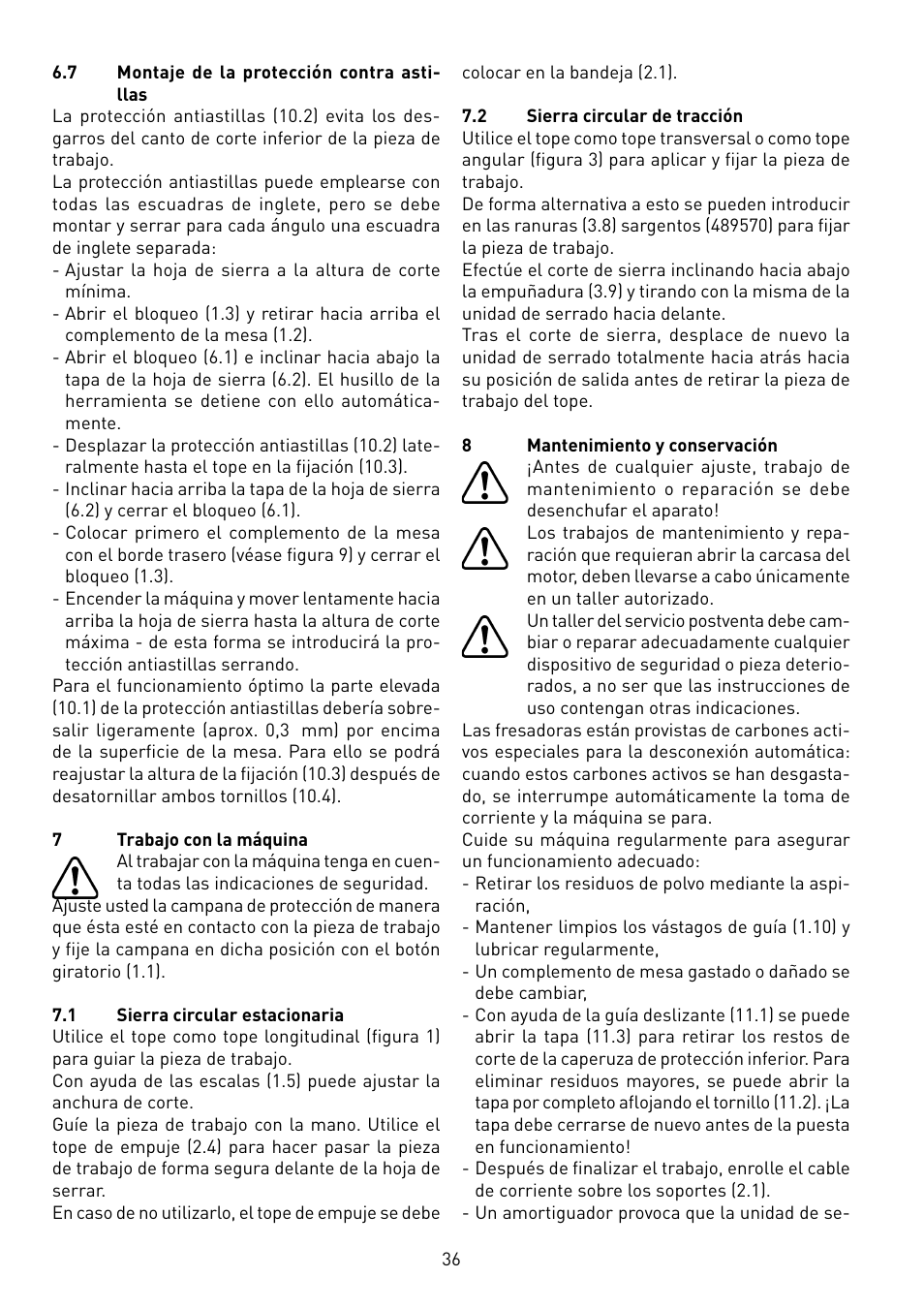 Festool CS 50 EB PRECISIO User Manual | Page 36 / 110