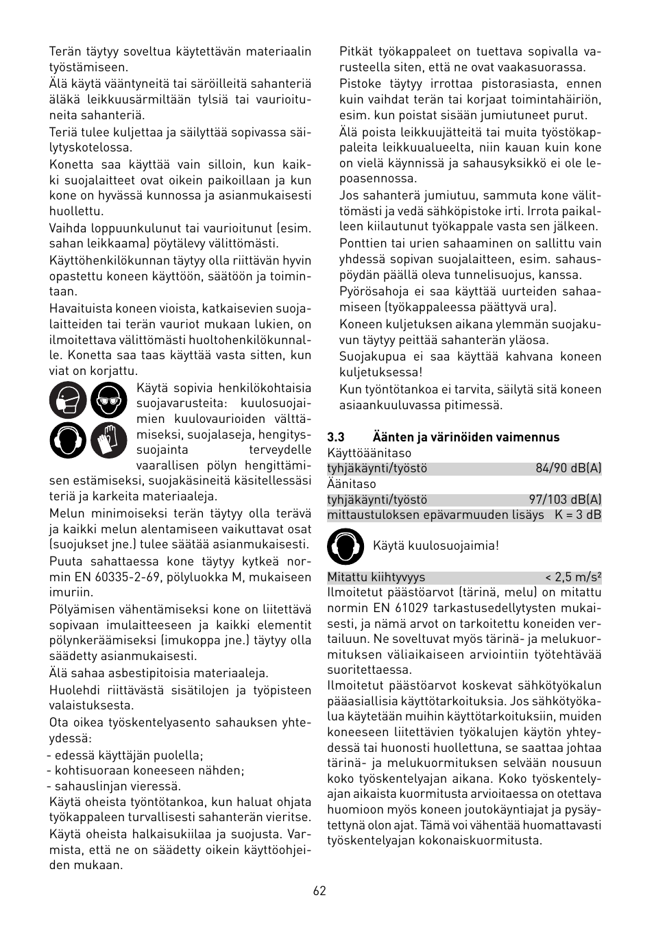Festool CS 50 EB PRECISIO User Manual | Page 62 / 110