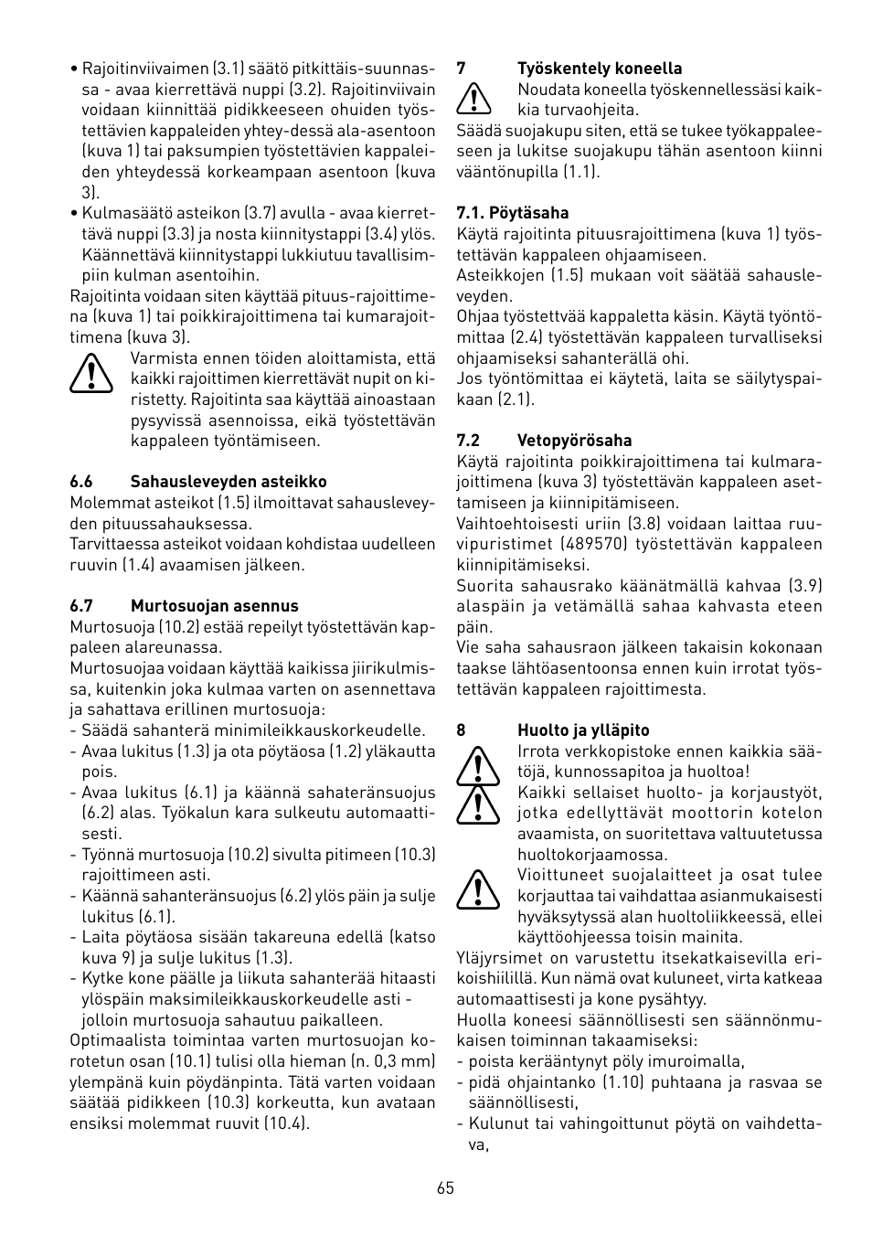 Festool CS 50 EB PRECISIO User Manual | Page 65 / 110