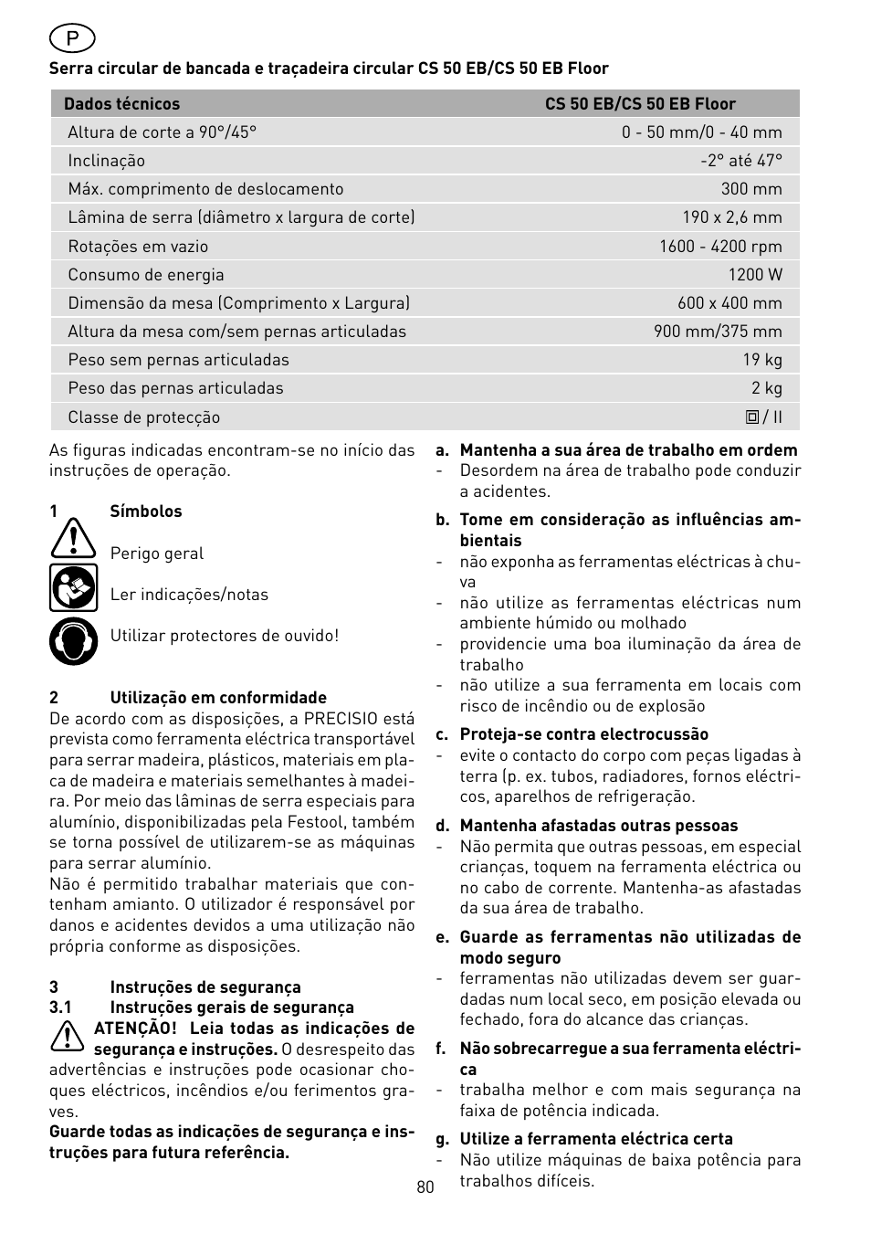 Festool CS 50 EB PRECISIO User Manual | Page 80 / 110