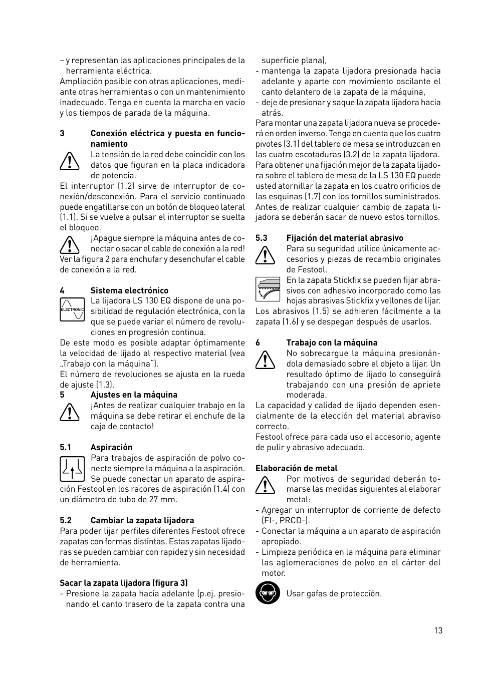 Festool LS 130 EQDUPLEX User Manual | Page 13 / 46