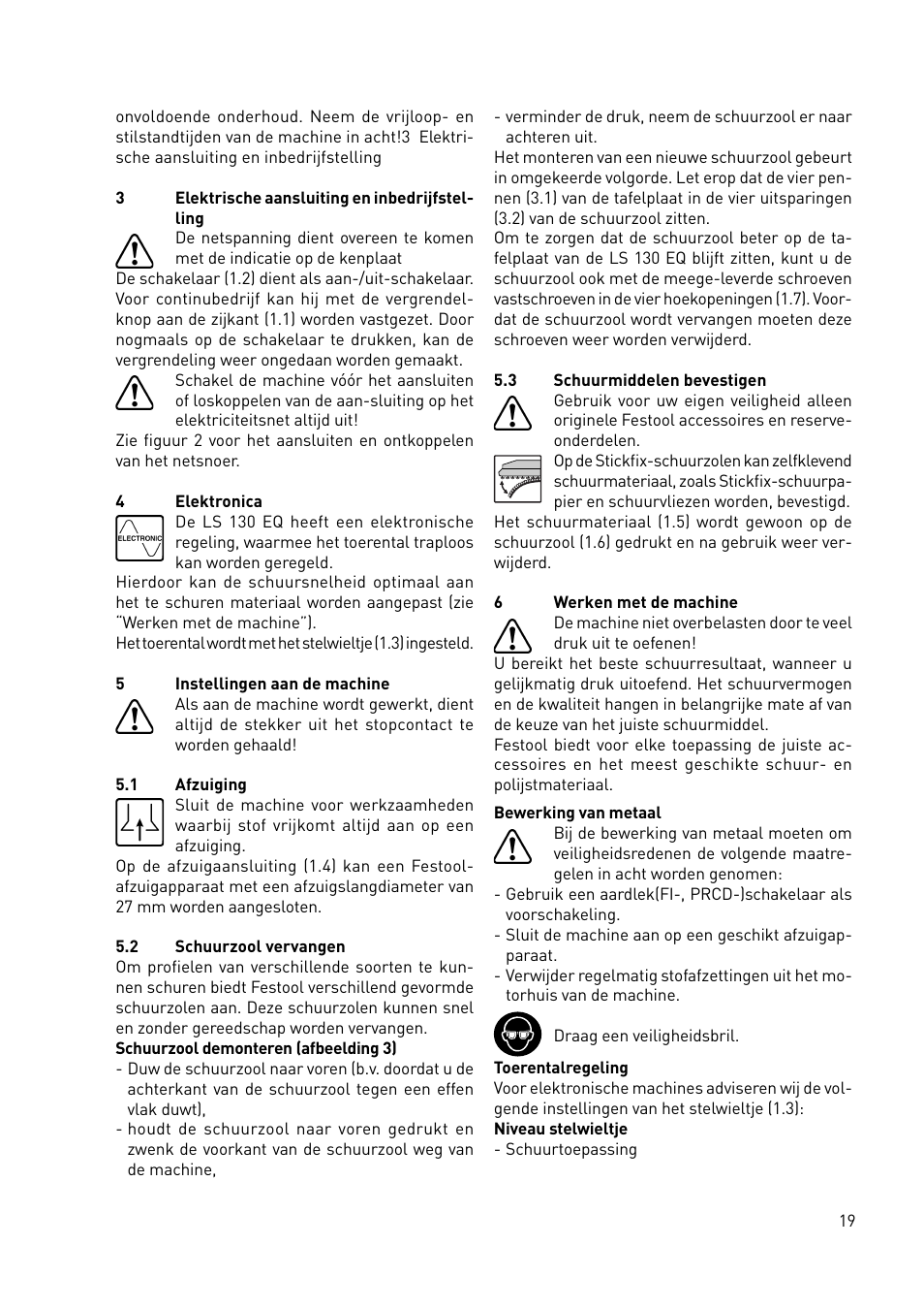 Festool LS 130 EQDUPLEX User Manual | Page 19 / 46