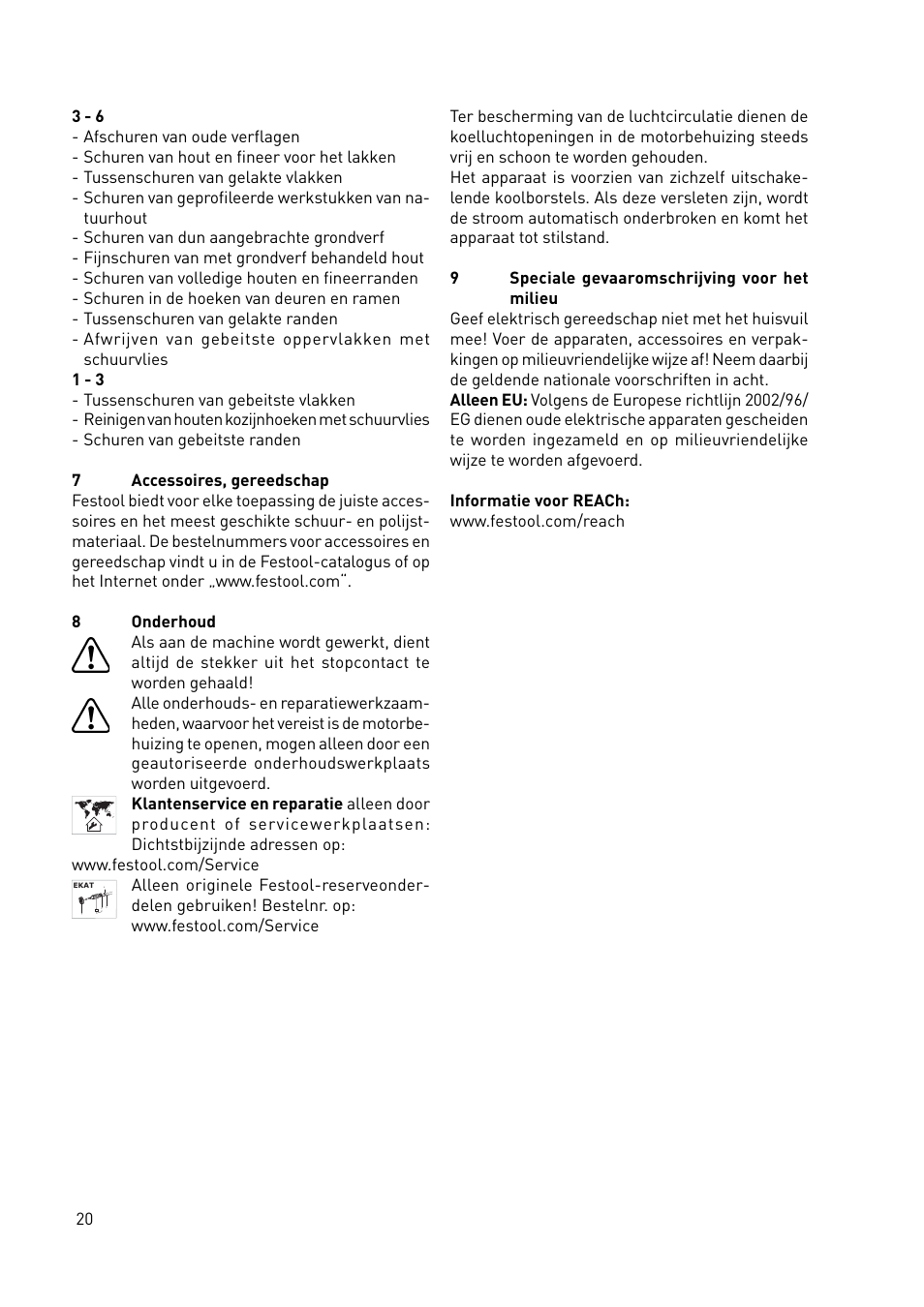 Festool LS 130 EQDUPLEX User Manual | Page 20 / 46