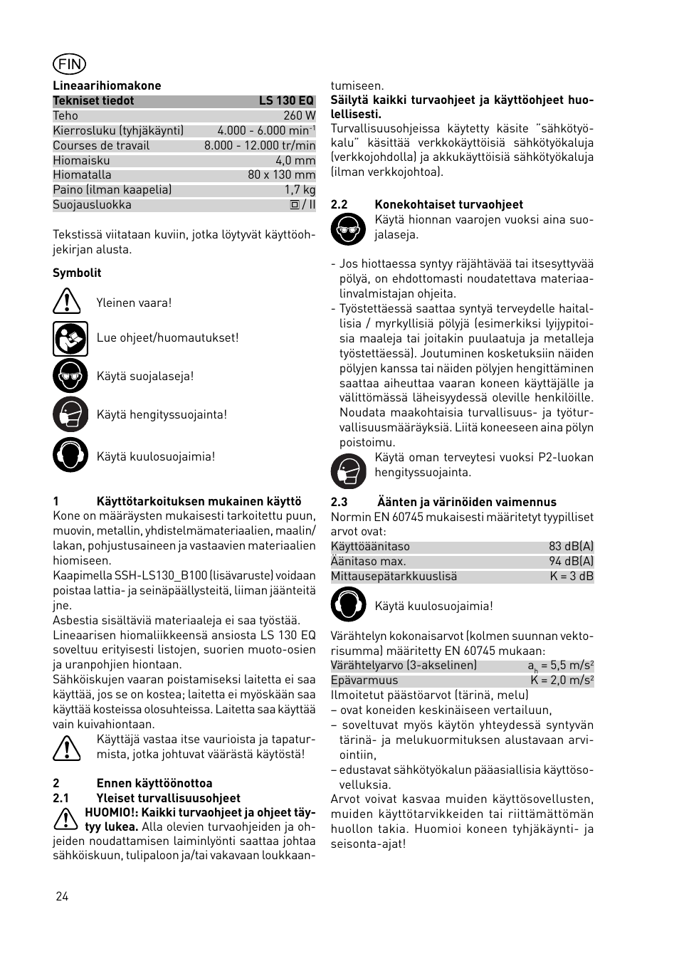 Festool LS 130 EQDUPLEX User Manual | Page 24 / 46