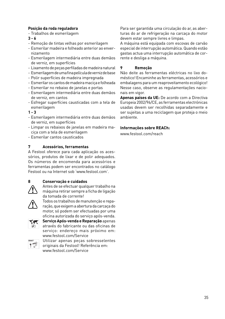 Festool LS 130 EQDUPLEX User Manual | Page 35 / 46