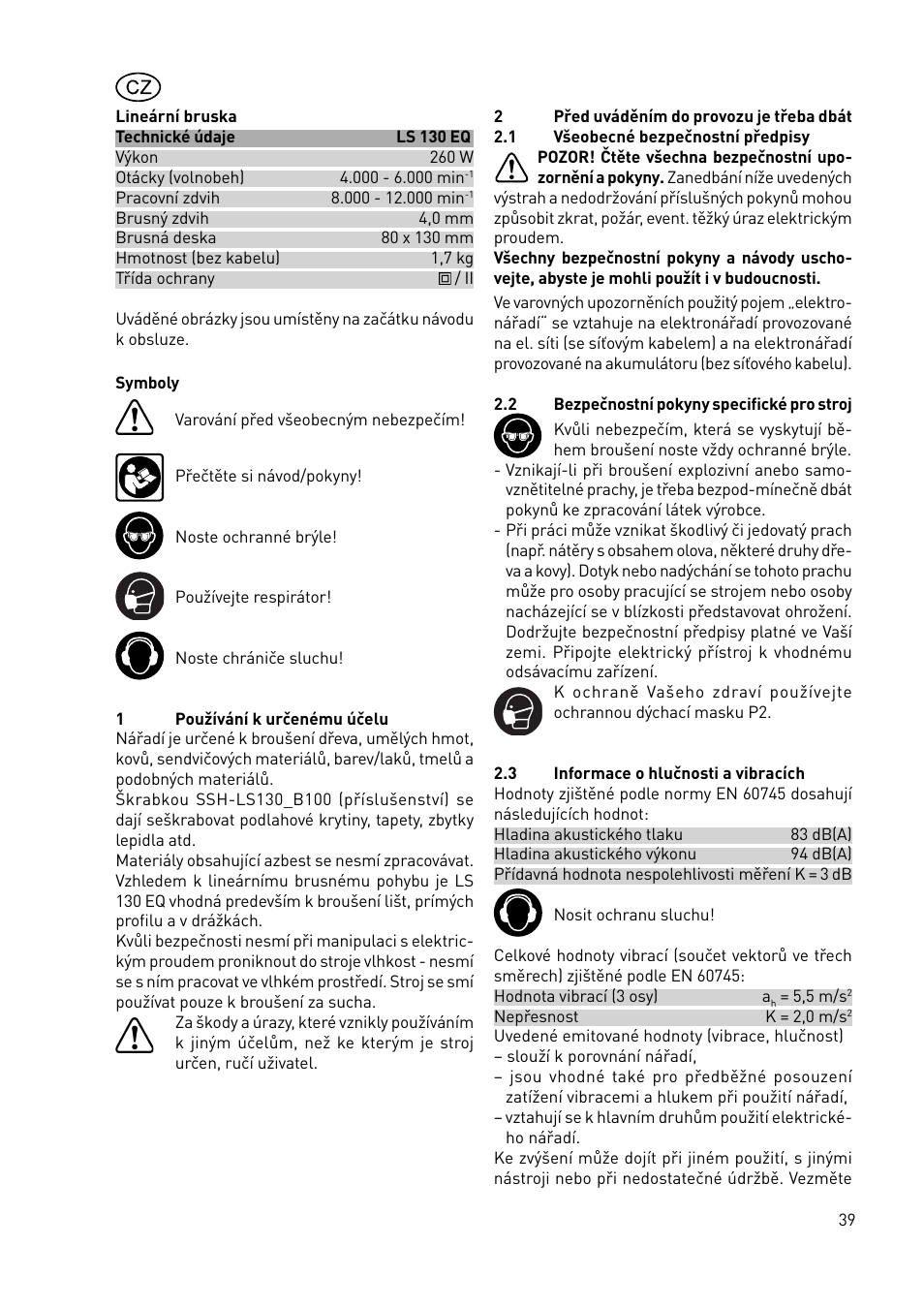 Festool LS 130 EQDUPLEX User Manual | Page 39 / 46