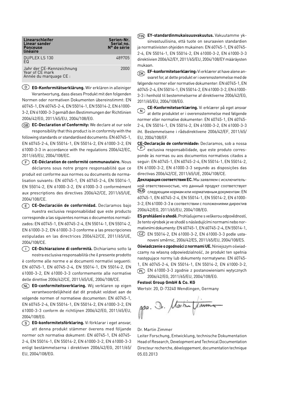 Festool LS 130 EQDUPLEX User Manual | Page 46 / 46