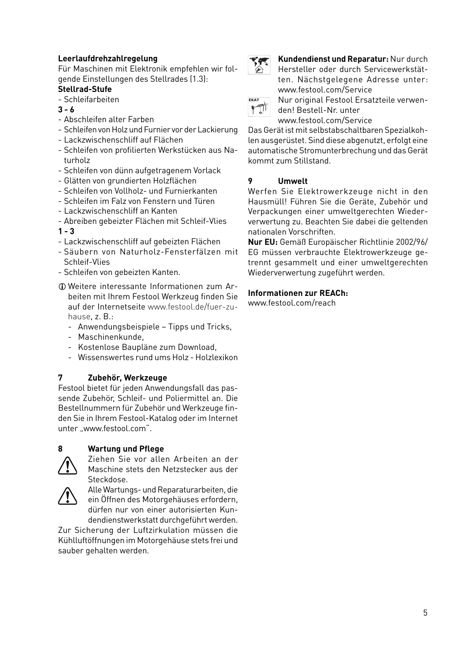 Festool LS 130 EQDUPLEX User Manual | Page 5 / 46