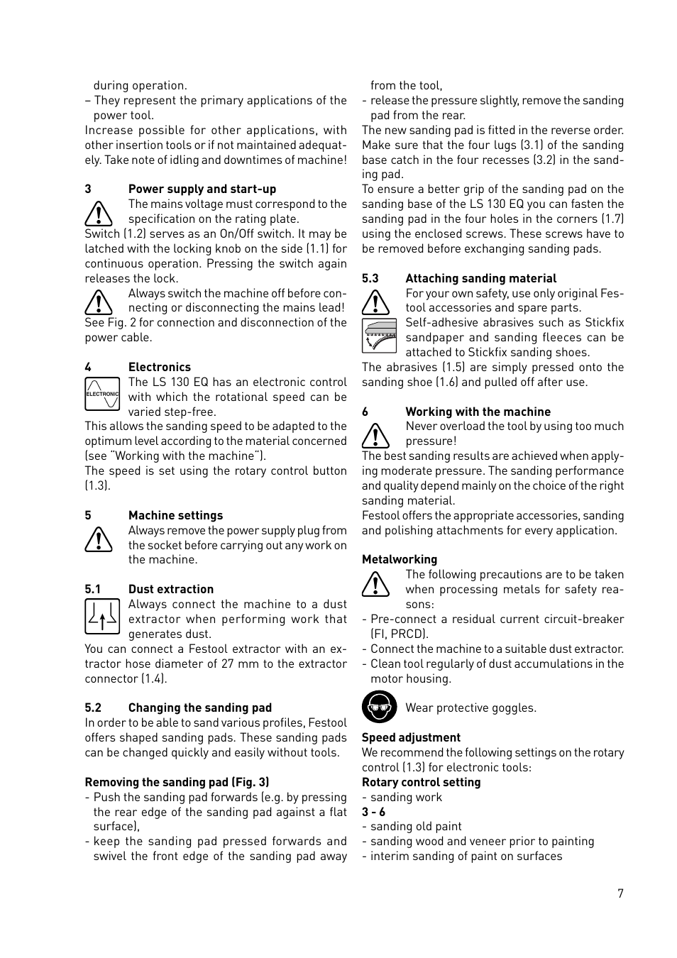 Festool LS 130 EQDUPLEX User Manual | Page 7 / 46