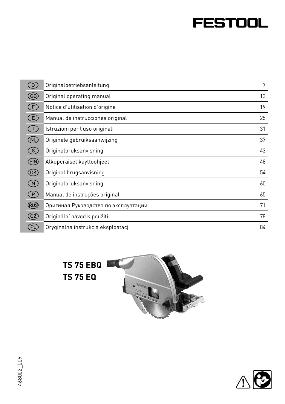 Festool TS 75 User Manual | 90 pages