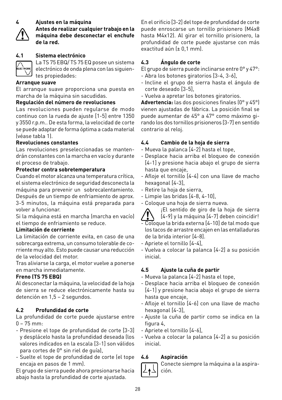 Festool TS 75 User Manual | Page 28 / 90