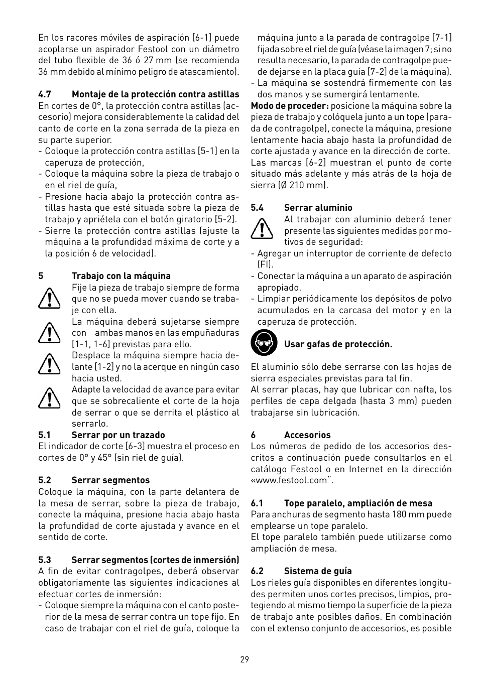 Festool TS 75 User Manual | Page 29 / 90