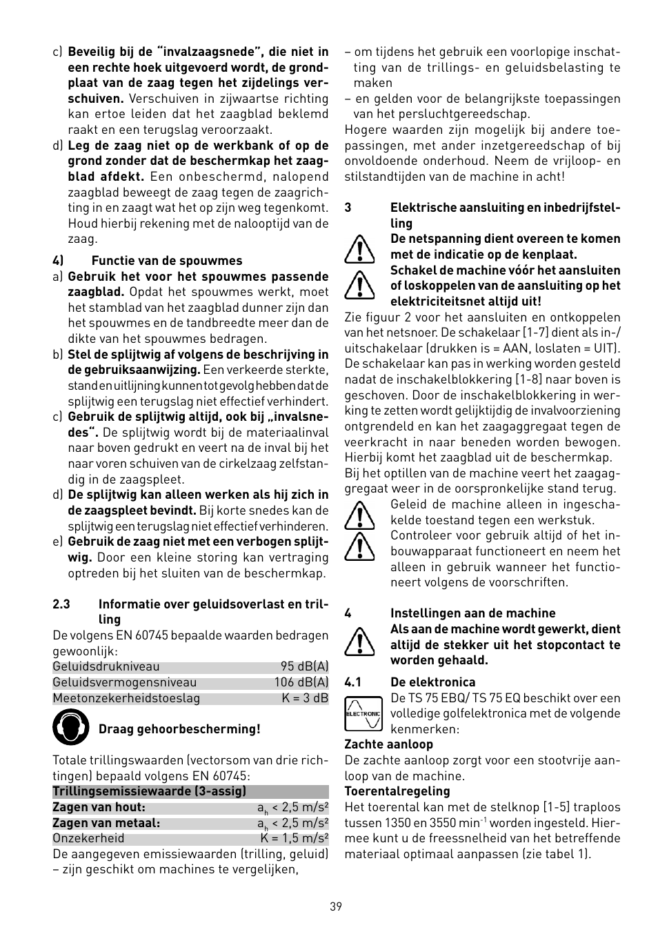 Festool TS 75 User Manual | Page 39 / 90