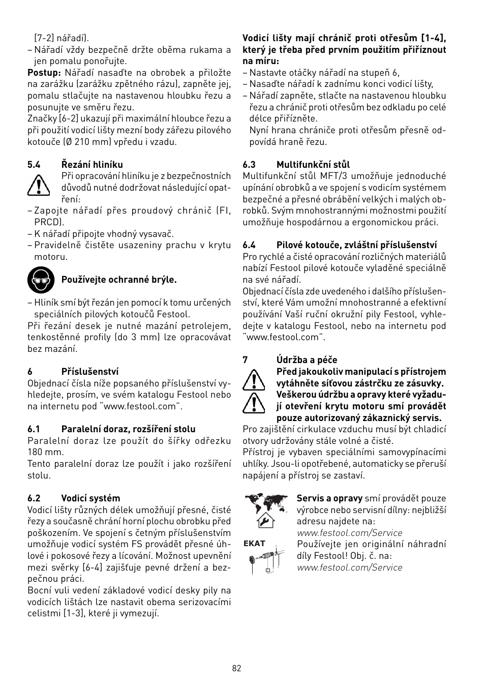 Festool TS 75 User Manual | Page 82 / 90