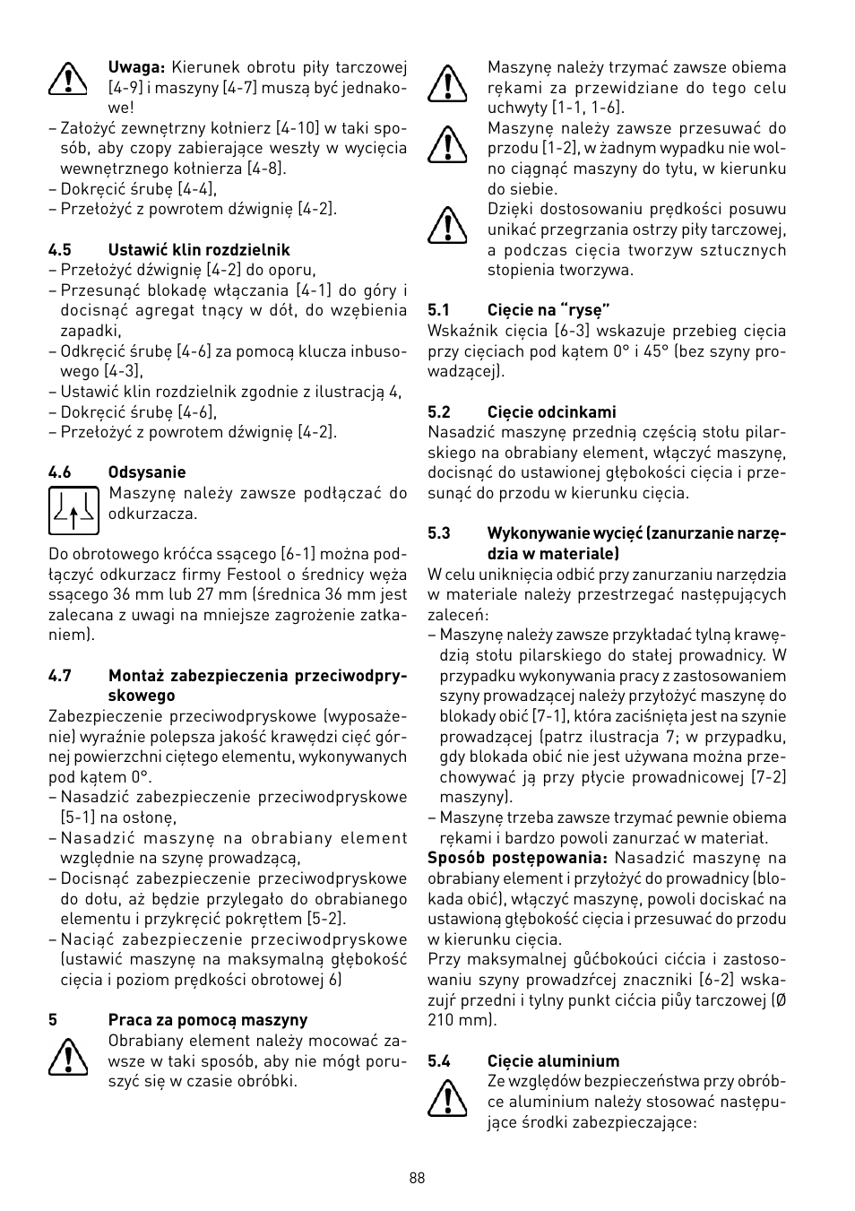Festool TS 75 User Manual | Page 88 / 90