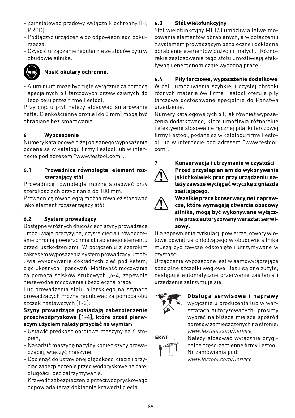 Festool TS 75 User Manual | Page 89 / 90