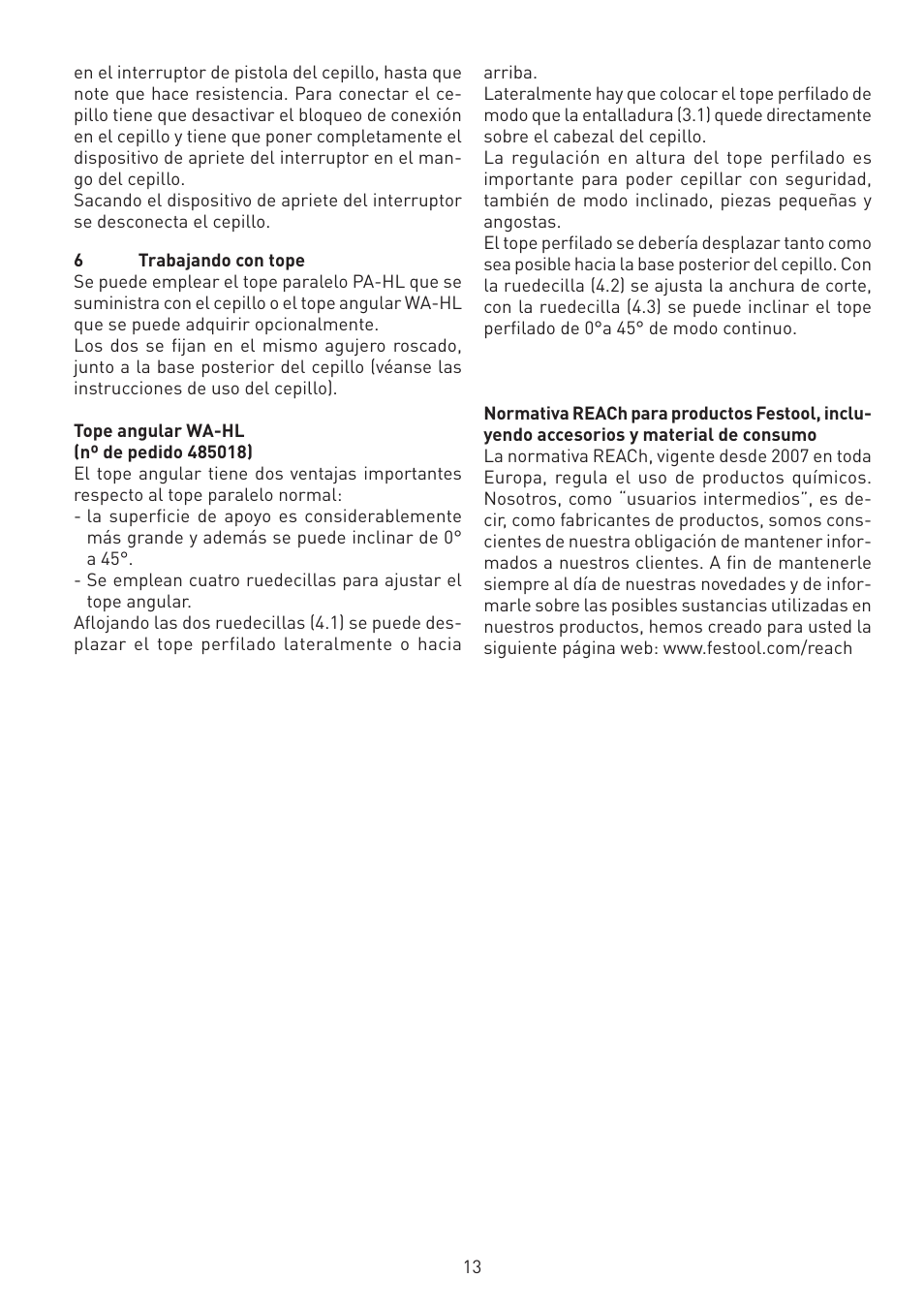 Festool SE-HL User Manual | Page 13 / 38
