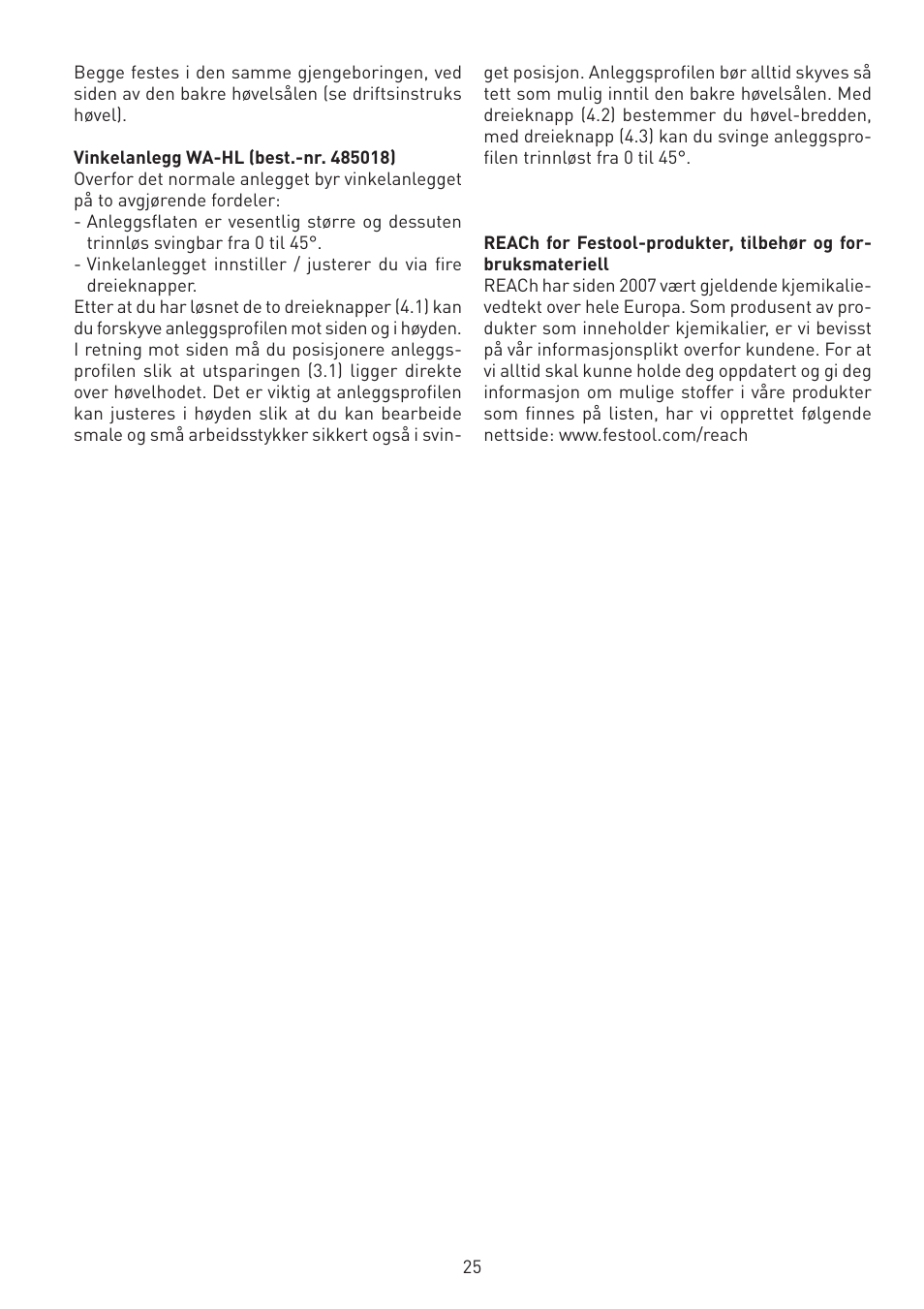 Festool SE-HL User Manual | Page 25 / 38