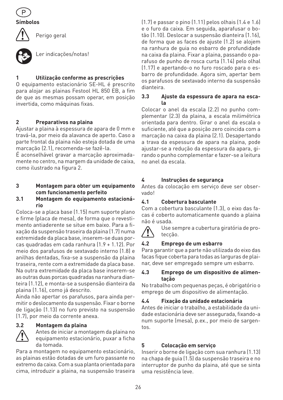 Festool SE-HL User Manual | Page 26 / 38