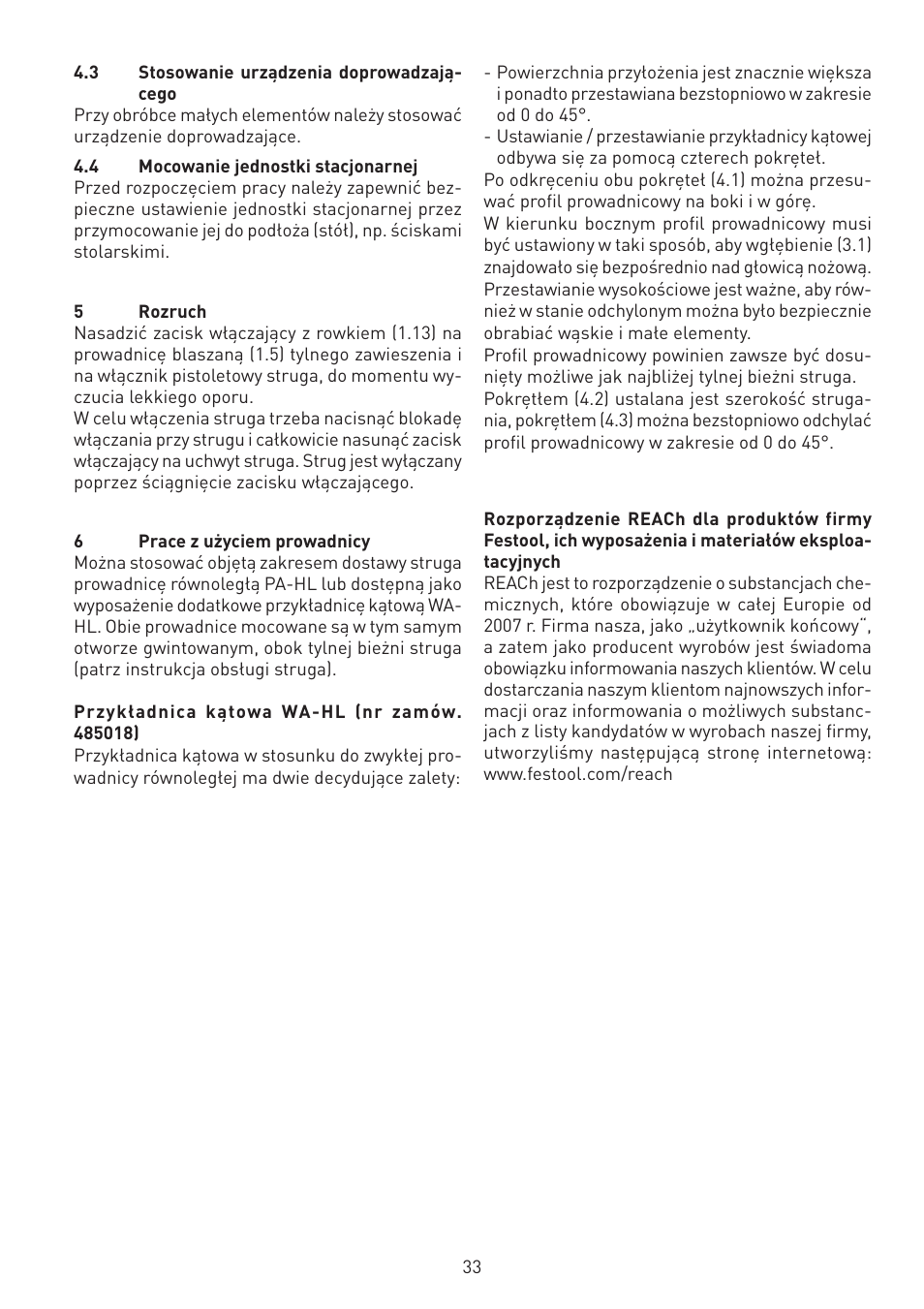 Festool SE-HL User Manual | Page 33 / 38