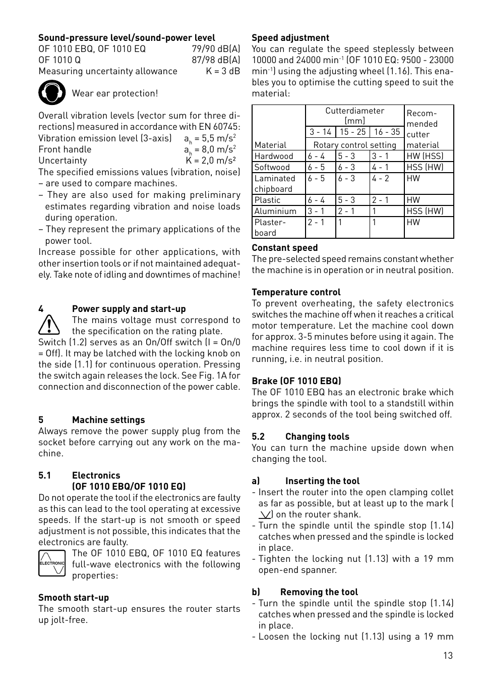 Festool OF 1010 EBQ User Manual | Page 13 / 80