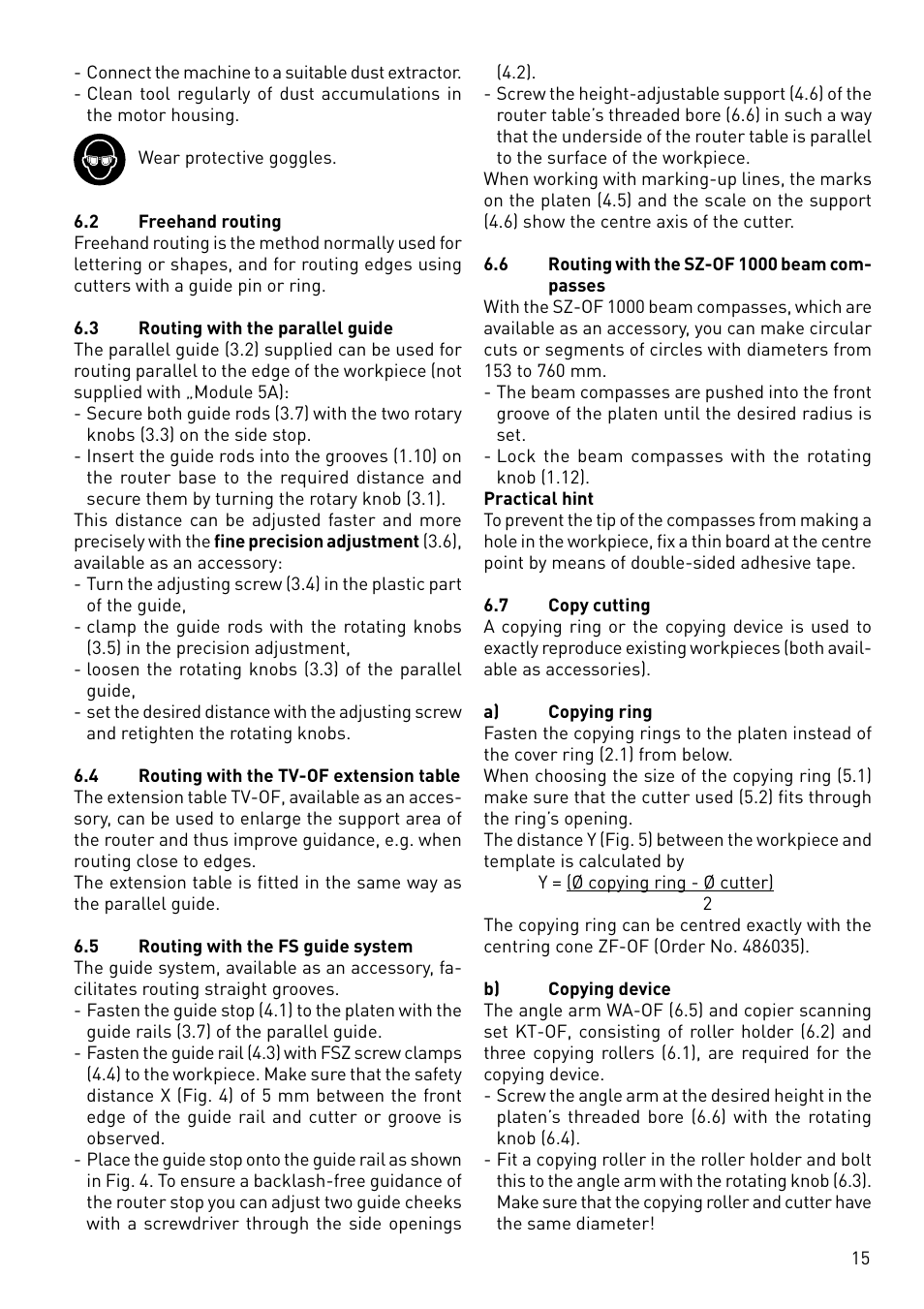 Festool OF 1010 EBQ User Manual | Page 15 / 80