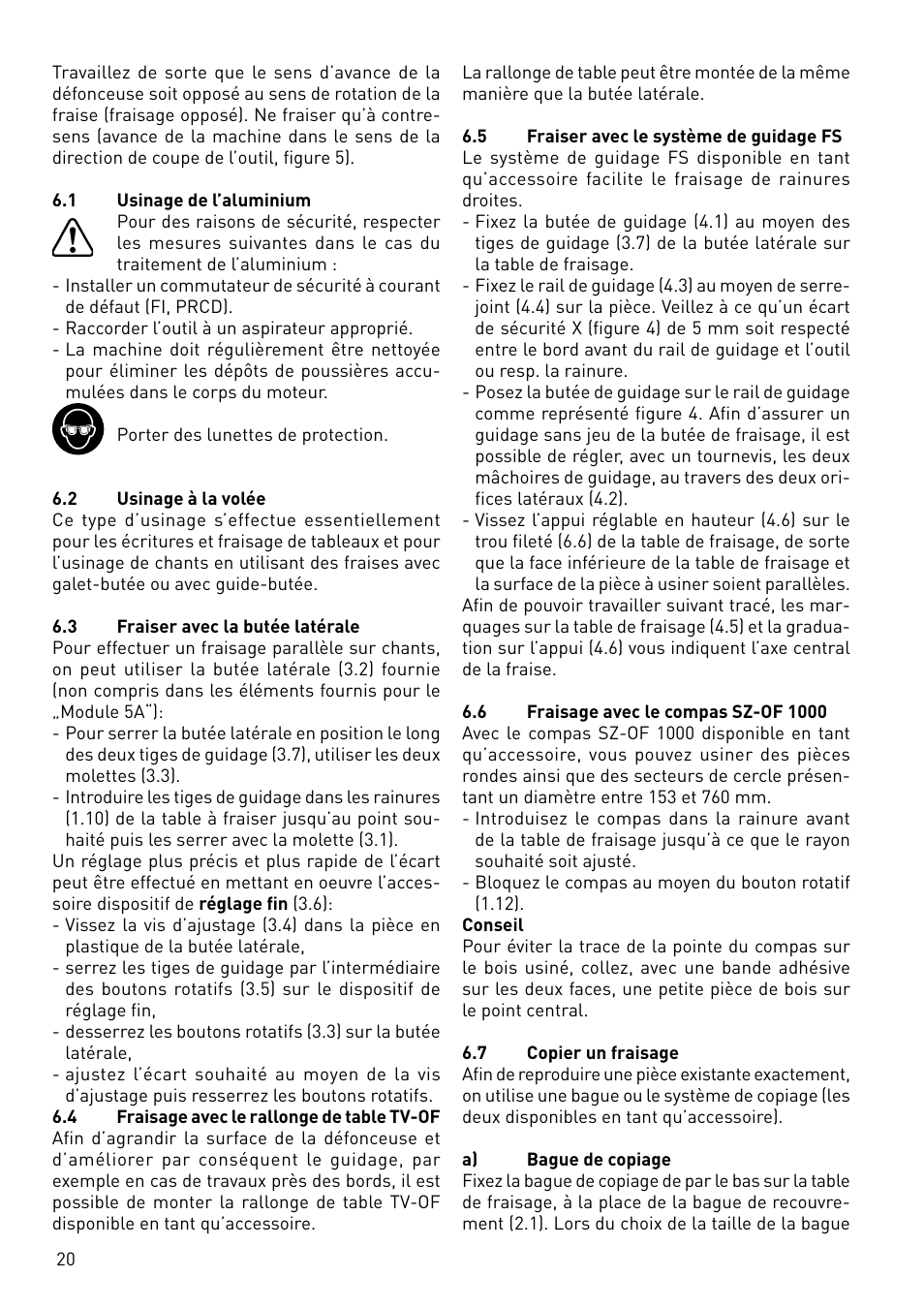 Festool OF 1010 EBQ User Manual | Page 20 / 80