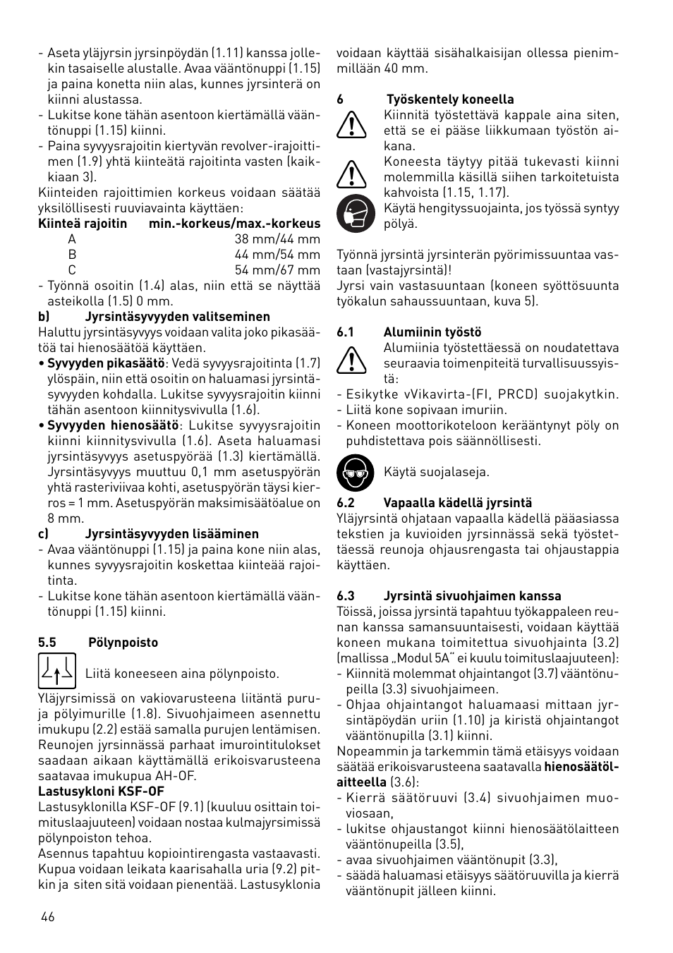 Festool OF 1010 EBQ User Manual | Page 46 / 80