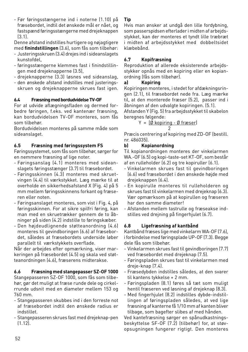Festool OF 1010 EBQ User Manual | Page 52 / 80