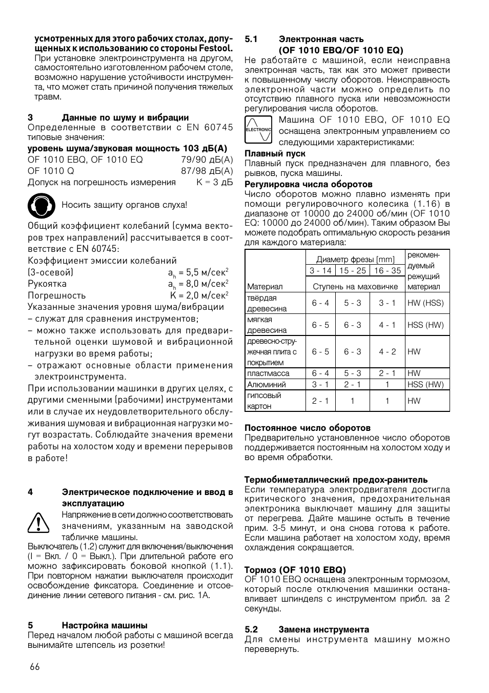Festool OF 1010 EBQ User Manual | Page 66 / 80