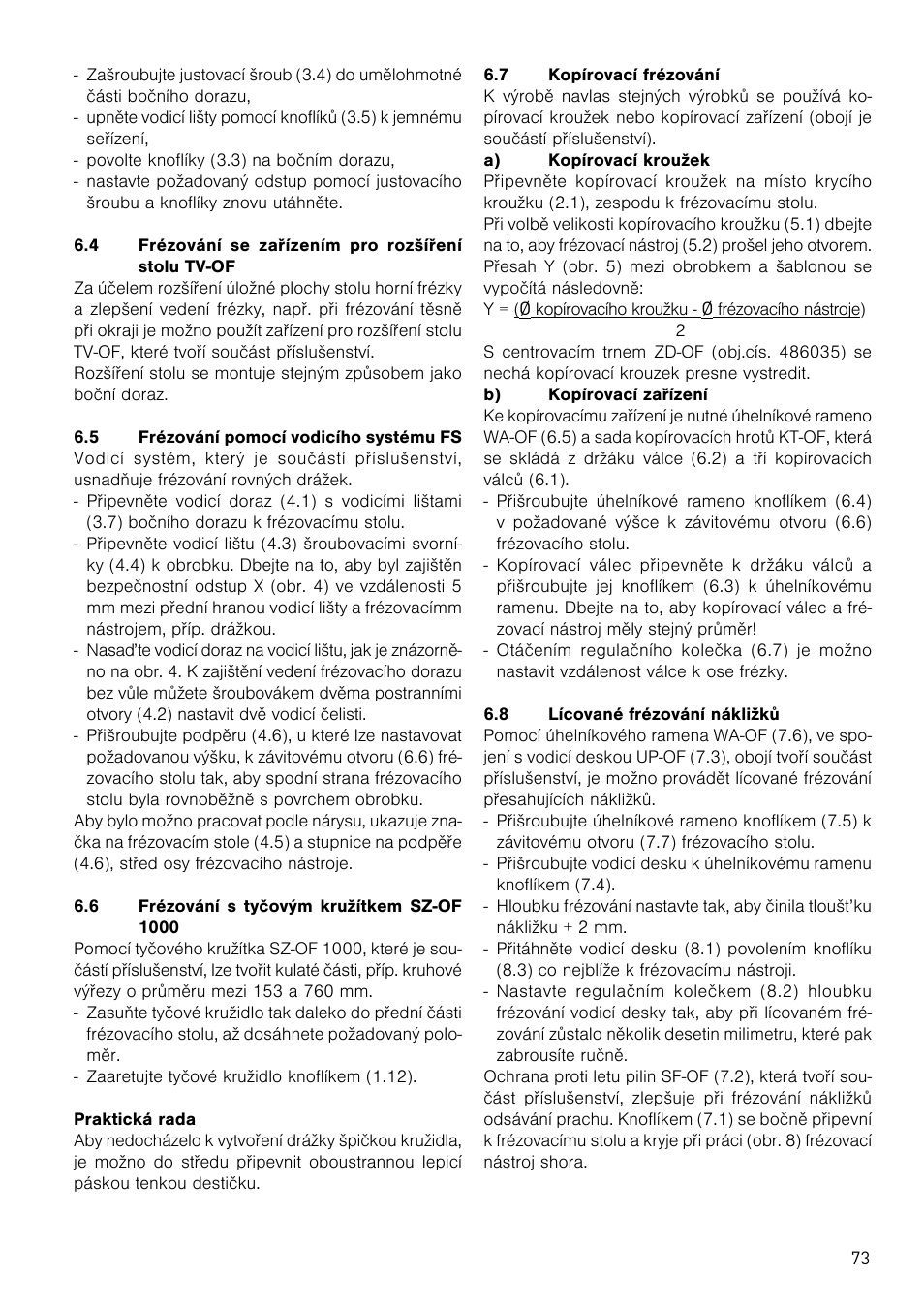 Festool OF 1010 EBQ User Manual | Page 73 / 80