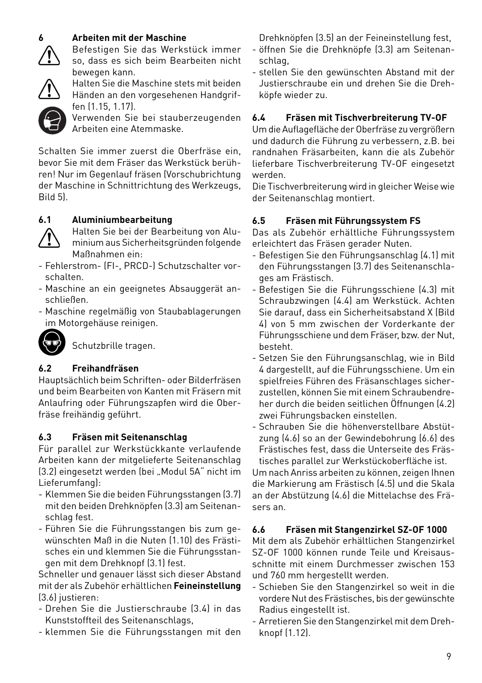 Festool OF 1010 EBQ User Manual | Page 9 / 80