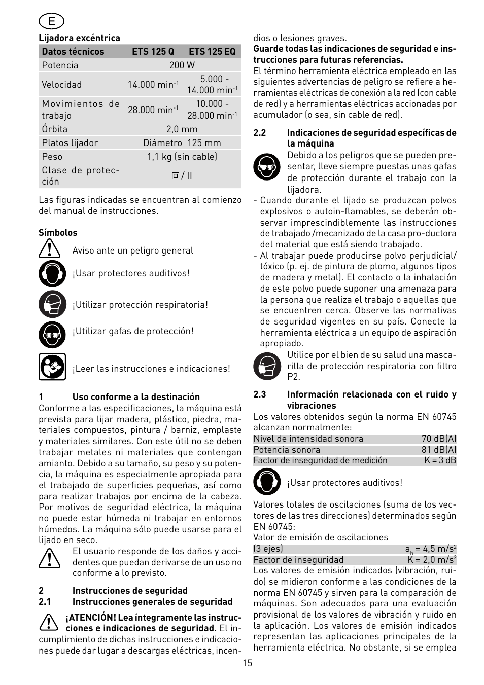 Festool ETS 125 Q-EQ User Manual | Page 15 / 46