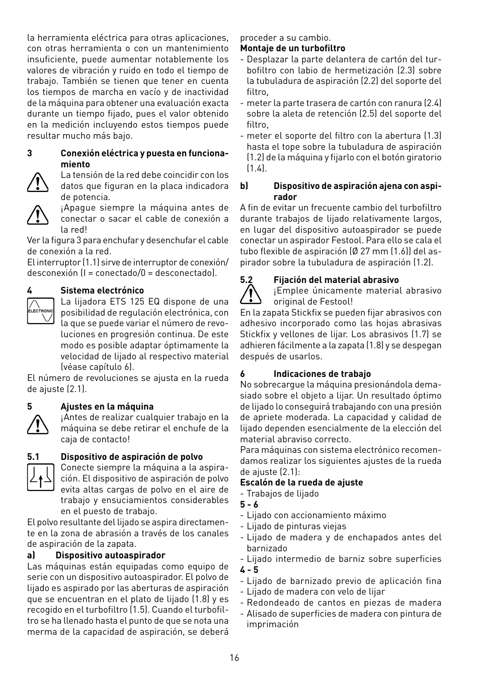 Festool ETS 125 Q-EQ User Manual | Page 16 / 46
