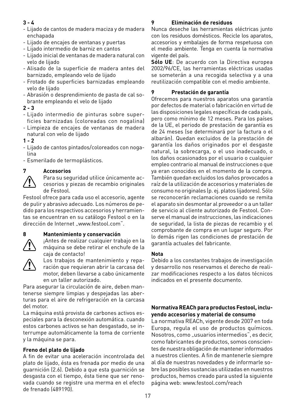 Festool ETS 125 Q-EQ User Manual | Page 17 / 46