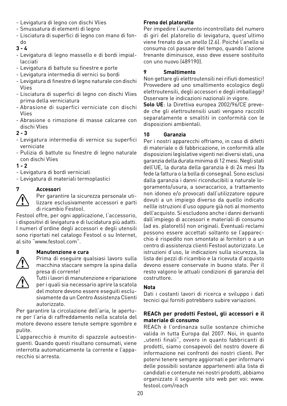 Festool ETS 125 Q-EQ User Manual | Page 20 / 46