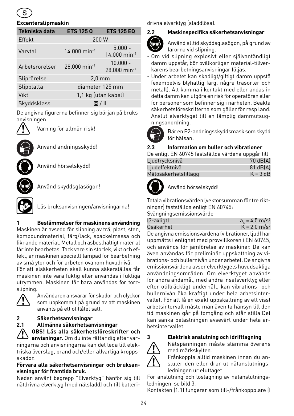 Festool ETS 125 Q-EQ User Manual | Page 24 / 46