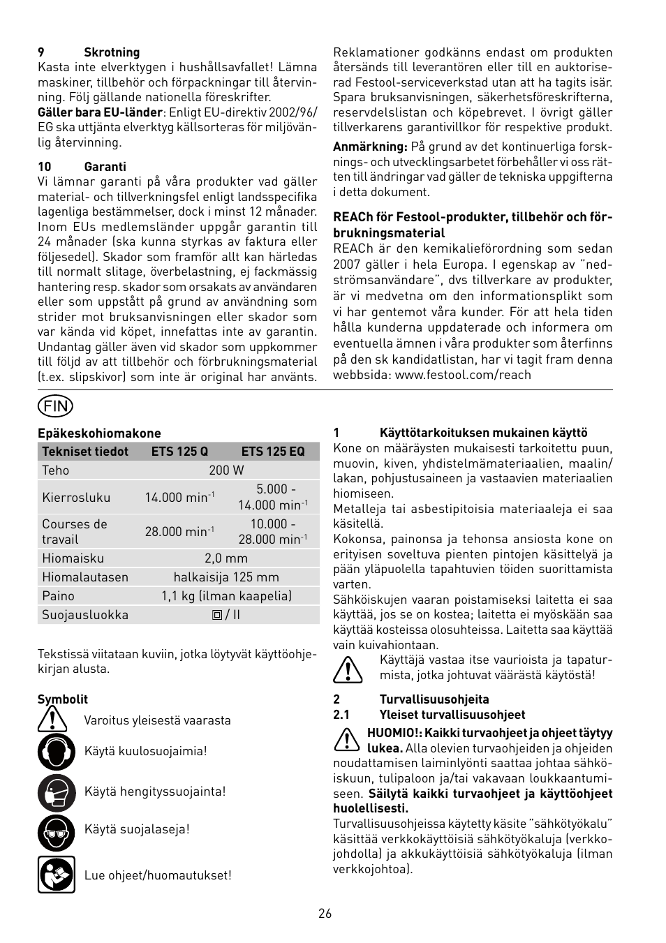 Festool ETS 125 Q-EQ User Manual | Page 26 / 46