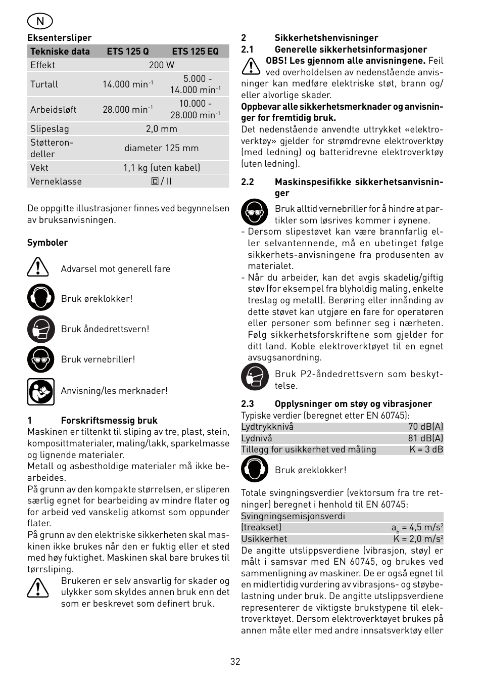 Festool ETS 125 Q-EQ User Manual | Page 32 / 46