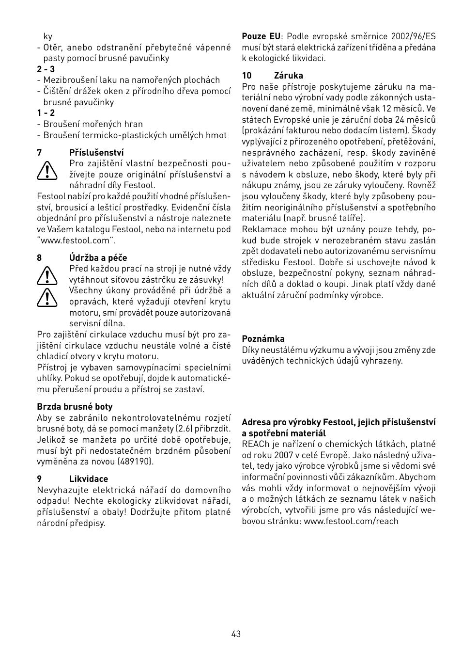Festool ETS 125 Q-EQ User Manual | Page 43 / 46