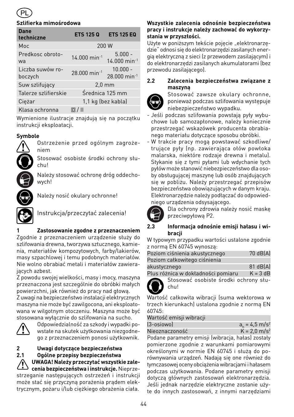Festool ETS 125 Q-EQ User Manual | Page 44 / 46